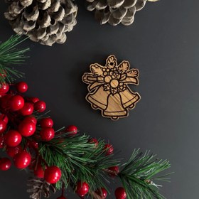Resim Zeytin Ağacından Benzersiz Noel Süsleri | Ahşap Noel Süsleri Benzersiz Şekiller Kazınmış | Noel Hediyesi | Zencefilli Kurabiye Süsü - Stil 3 