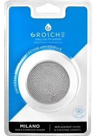 Resim Grosche 9 Cup Moka Pot İçin 3 Adet Silikon Conta Ve Filtre Seti 
