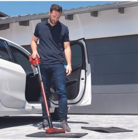Resim Einhell TE-SV 18Li Akülü Dikey Süpürge + Fastcharger 5.2 Ah Kırmızı 