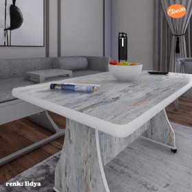 Resim Eliusta Tekerlekli Mdf Masa %100 Mdf Orta Sehpa Ofis Masası Salon Orta Sehpa Yemek Masası 