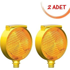 Resim Solar Trafik Flaşörü Güneş Enerjili Flaşör İkaz Ledli Uyarıcı Flaşör Lamba Sarı Evelux 11814 Fl S 2 Adet 