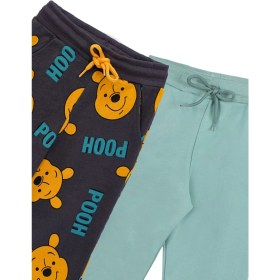 Resim Zuzunga 2'Li Basic Şardonlu 2 İplik Eşofman Set ( Winnie The Pooh - SuYeşili ) 