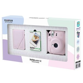 Resim Fujifilm Instax Mini 12 Pembe Fotoğraf Makinesi - 10'lu Film ve 28'li Mini Albüm Bundle Box 