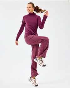 Resim Skechers W Turtle Neck Longsleeve Softluxe T-shirt Kadın Bordo Tshirt S2520185-3877 Bordo 
