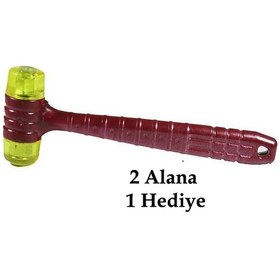 Resim 35 Mm Vidalı Tokmak Değiştirilebilir Plastik Kafalı Çekiç 