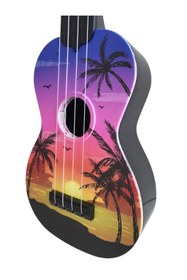 Resim gonzales XU-21 SOPRANO HAWAİ DESENLİ KOMPOZİT UKULELE 