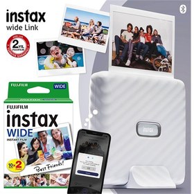 Resim Instax Wide Link Akıllı Telefon Yazıcısı-20'li Film Seti Beyaz 