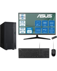Resim Asus Expertcenter P500MV Intel® Core™ Ultra 5 210H 4.8ghz Aı 24GB Ddr5 256GB SSD 27" 120Hz Intel® Intel® Graphics Freedos Mini Tower Masaüstü Bilgisayar E52108512B0DF06+ZETTAUSBBELLEK 
