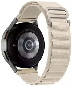 Resim Samsung Galaxy Watch 4 5 Pro 6 7 Seri 40 44mm Classic 42 43 45 46 47mm Uyumlu Alpine Kumaş Kordon Starlight 