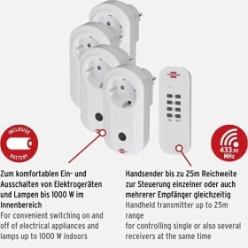 Resim Nisar Store Uzaktan Kontrol Seti, Rcs 1000 N, Uzaktan Kumandalı Priz Seti (El Kumandası ve Çocuk Emniyetli) Renk: Beyaz 