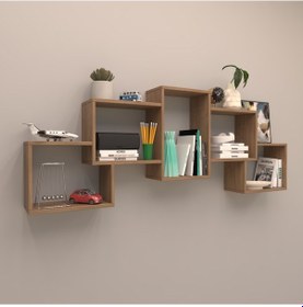 Resim Rafkestir Sara Duvar Raf Seti Kafkas Meşe ( Mat ) 