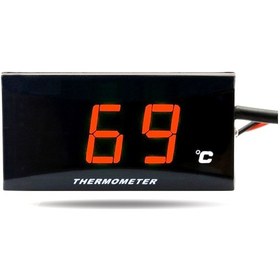Resim Aubyhe Motosiklet Dış Sıcaklık Ölçer 12v Abs 0-120 C Dijital Ekranlı Jıs Standartı Termometre Kırmızı Işık 