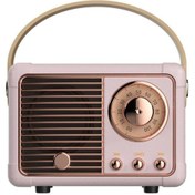 Resim Springsun Retro Mini Bluetooth Hoparlör Taşınabilir Kablosuz Şarjlı Fm Radyolu Hi-fi Ses 