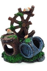 Resim Shop a Way AkvaryuTankı Aksesuarı Su Mağarasaklanma Yeri Reçine Kırık Varil Mağu Akvaryum Süslemesi 