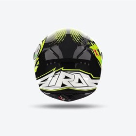 Resim Aıroh Connor Gamer Gloss Kask Siyah Sarı 