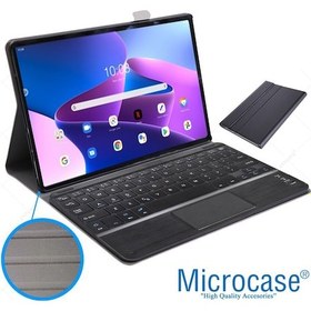 Resim Microcase Lenovo Uyumlu Tab M10 Plus TB125FU 10.61 inch (3.Nesil) Bluetooth Touchpad Klavyeli Kılıf-BKK5 