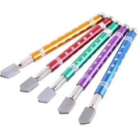 Resim Gazlı Cam Kesme Elması Aliminyum Sap Desenli 