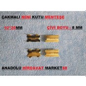 Resim Dekoratif Mini Çakmalı Tavla ve Kutu Menteşe Sarı 4 Adet 