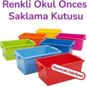Resim Anaokulu ve Kreş Tipi Plastik Oyuncak Saklama Kutusu-Kapaksız Çekmece Modeli 