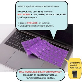 Resim McStorey Macbook Pro Klavye Koruyucu UK(EU) İngilizce Baskı A1706 A1989 A2159 A1707 A1990 Uyumlu 
