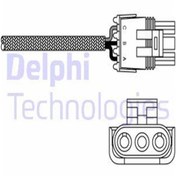 Resim DELPHI ES10968-12B1 Oksijen Sensoru Laguna I 90499267 ES1096812B1 (WM947715) 