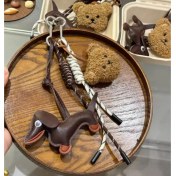 Resim Silver1 Zarif Anti-Kayıp Araba Anahtarlık Okul Çantası Çekicilik Bebek Yaratıcı Erkek ve Kadın Çift Yıldız Ayı Anahtarlık (Yurt Dışından) 