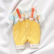 Resim Zidan Seçimi +1 Adet Bahar/Sonbahar Tam Baskılı Ayı Patchwork 3D Ayı Başlıklı Tulum (Dokuz Bölümlü Pantolon), Dış Mekanlar İçin 