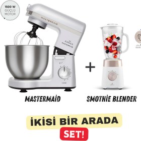 Resim Karaca Mastermaid Smothie Avantajlı Set 6 Hız Kademeli 5 Lt Premium Chef Stand Mikser 1500w 