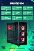 Resim Game Garaj Prime S14 AMD Ryzen 7 7800X3D 32GB RAM 1TB SSD RTX5060Ti 16GB 360mm Sıvı Soğutma FreeDOS 