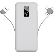 Resim Ariatech Beyaz Pw-05 Hızlı Led Göstergeli Micro Lightning Type-c Kablolu Taşınabilir Powerbank 10 BEYAZ 