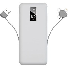 Resim Ariatech Beyaz Pw-05 Hızlı Led Göstergeli Micro Lightning Type-c Kablolu Taşınabilir Powerbank 10 BEYAZ 
