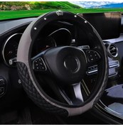 Resim Deri Yapay Elmas Taç Araba İç Halka Olmadan Direksiyon Kapağı 1 Adet 