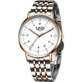 Resim Hanyang Beyaz Altın Lıge Erkek Saatler Lüks Su Geçirmez Erkekler Için Izle Ultra Ince Aydınlık Erkek Saat Çelik Kayış Rahat Kuvars Spor Kol Saati (Yurt Dışından) 