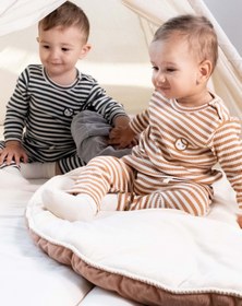 Resim Organik Pamuklu Kaşkorse Modal Kahve Bebek Takımı - Kahve / 2-3 Yaş 