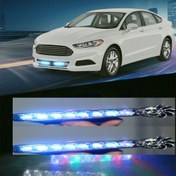 Resim Supertrend Rüzgar Enerjisi Ile Çalışan Oto Mavi LED Çakar Lamba ( 2 Li Set ) 