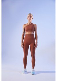 Resim Dikişsiz Tayt (Kahverengi) Kahverengi 