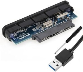 Resim usin USB 3.0 Alüminyum Kasa Harici 2.5" SATA HDD SSD Disk Kutusu, Siyah, 127.6x75.3x17.6mm, Windows/Mac Uyumlu 