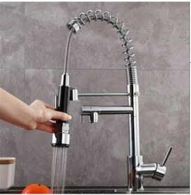 Resim Hms Spiralli Çift Başlı Endüstriyel Mutfak Eviye Bataryası 