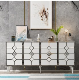 Resim Çağla Konsol Beyaz-gümüş 