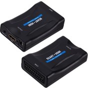 Resim Scart To HDMI Dönüştürücü Scart In HDMI Out 1080P Skart - HDMI Converter Ses Video 