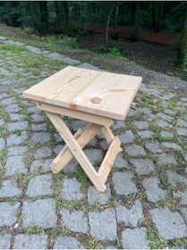 Resim BİGWOODWORKERS Ahşap Tabure 