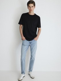 Resim Mavi - Jake Classic Denim Puslu Açık Mavi Jean Pantolon 0042286799 Açık Mavi 