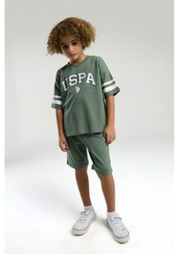 Resim U.s. Polo Assn. Erkek Çocuk Yeşil Bermuda Takım Yeşil 353 