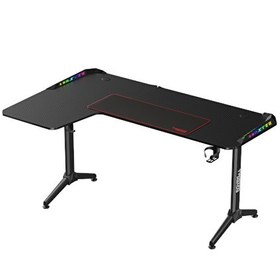 Resim Twisted Minds Warrior TM-Y-LB-RGB L Design Sol Siyah Oyuncu Masası 