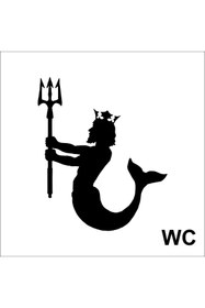 Resim Burada Medikal ve Reklam Wc Lavabo Tuvalet Yönlendirme Etiket Sticker Yapıştırma 10x10cm 