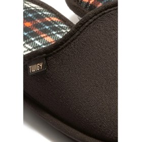 Resim Twigy Ekose Erkek Ev Terliği Turuncu/Mavi 41/46 