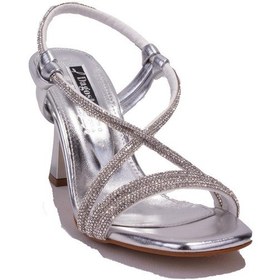 Resim Dagoster Dza07-928580 Gümüş Taşlı Abiye Topuklu Kadın Ayakkabı 001 