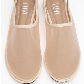 Resim Luvishoes Luvi Shoes Shen Krem Fileli Burnu Kapalı Kadın Sandalet Krem 