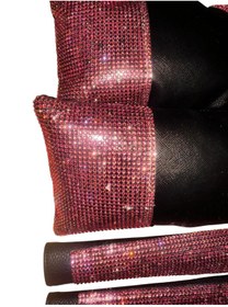 Resim Arabasına Aşıklar Kulübü Pembe kristal taşlı yastık ve kemer çifti 