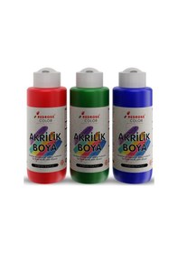 Resim Red Rose Kırmızı-mavi-yeşil Akrilik Boya 3'lü Set 3 x 120 ML 